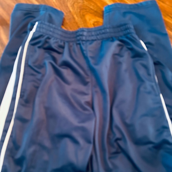 Boys Navy Blue Track Pants with White Stripes Bottom zipper Boys 14 - Picture 5 of 5